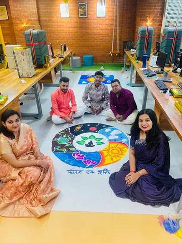 Diwali celebrations at the Wizard Infosys office
